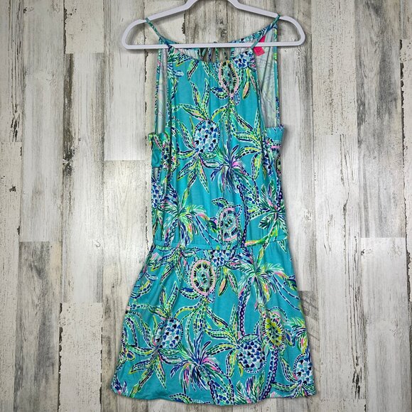 Lilly Pulitzer Gianni Skort Romper Bermuda Blue Turtle Sz Small Resort Vacation - Picture 5 of 17